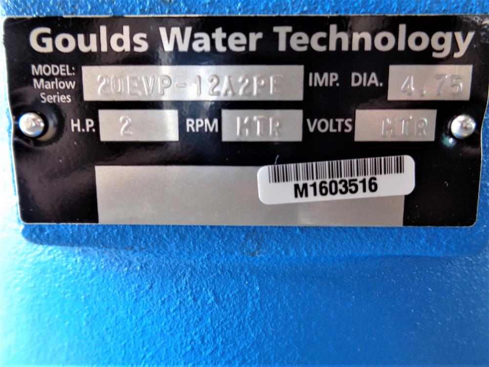 Goulds Water Technology Self-Priming Pump 20EVP-12A2PE with Baldor 2 HP Motor